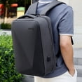 thumbnail image 2 of Mochila rígida antirrobo, mochila fina para ordenador portátil de negocios para hombres, bolsa para ordenador portátil resistente al agua con puerto USB, 2 of 7