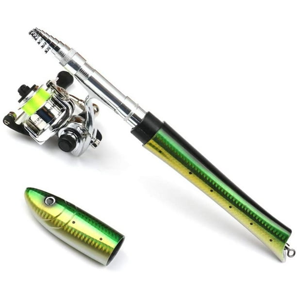 Pen Fishing Rod Reel Combo Set Mini Pocket Collapsible Fishing Pole Kit  Telescopic Fishing Rod & Aluminum Spinning Reel Combo Kit Carbon  Fiber/Fiber Glass 1.4m/1.6m 