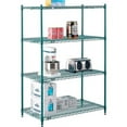 thumbnail image 4 of Nexel 5 Tier Wire Shelving Starter Unit, 48"W x 18"D x 74"H, Green Epoxy Finish, 4 of 5