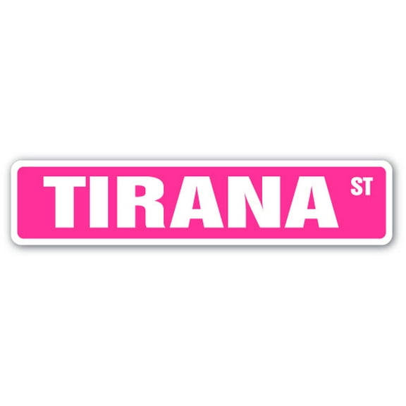 TIRANA Street Sign Childrens Name Room Sign | Indoor/Outdoor |  24" Wide