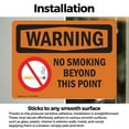 thumbnail image 3 of (2 Pack) No Smoking Beyond This Point OSHA Warning Sign 18 Inch X 12 Inch Vinyl Label Decal Sticker Weather Resistant, UV Protected for Workplace, Business, and Construction Site, Made, 3 of 7