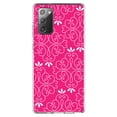 thumbnail image 1 of DistinctInk Clear Shockproof Hybrid Case for Samsung Galaxy Note 20 (6.7" Screen) - TPU Bumper, Acrylic Back, Tempered Glass Screen Protector - Neon Pink White Floral, 1 of 3