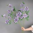 thumbnail image 4 of 5 Fork Simulation Clematis Leaves, Wall Hanging Rattan Artificial Flower Modern Artificial Plants Wedding Decoration, 4 of 5