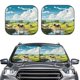 thumbnail image 2 of Fotbe Countryside Farm Cow Juego de 2 Piezas de Parasoles para Parabrisas | Bloqueador Solar para Auto | Accesorios Plegables para Protección Solar Interior-Small, 2 of 6