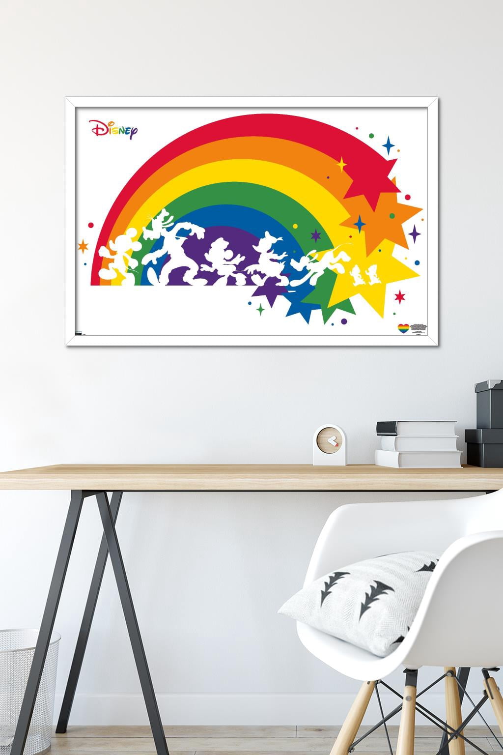Disney Mickey Mouse & Friends - Rainbow Wall Poster, 22.375" x 34" Framed