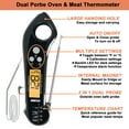 thumbnail image 2 of Flamen Digital Meat Thermometer 2-in-1 Dual Probe with Backlight & Alarm – Meat, Food, Instant Read, 2 of 7