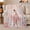 Poinsettia Ballet, variant on Ballerina In Flowing Pink Floral Dance Dress, Soft Flannel Blanket with Romantic Painterly Illustration Print, Housewarming Gift and Home Decor for Bedroom and Living Room