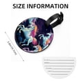 thumbnail image 5 of Robot Unicorn Attack 2pcs PU Leather Round Bag Tags Suitcase Handbag Tags with Privacy Cover and Name ID Tag for Travel Luggage, Handbags, Backpacks, School Bags, 5 of 6