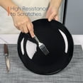 thumbnail image 6 of LaGlint 10.5 inch Dinner Plate Set of 6, Lightweight Round Opal Glass Black Dinnerware Plates, Dishwasher and Microwave Safe, 6 of 9