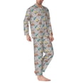 thumbnail image 2 of Salouo truck car Print Button-Front Long Sleeve Pajama Set for Men, Soft 2Pjs Men's Long Sleeve Sleepwear-Large, 2 of 7