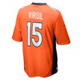 thumbnail image 3 of Men's Nike Jalen Virgil Orange Denver Broncos Game Player Jersey, 3 of 3