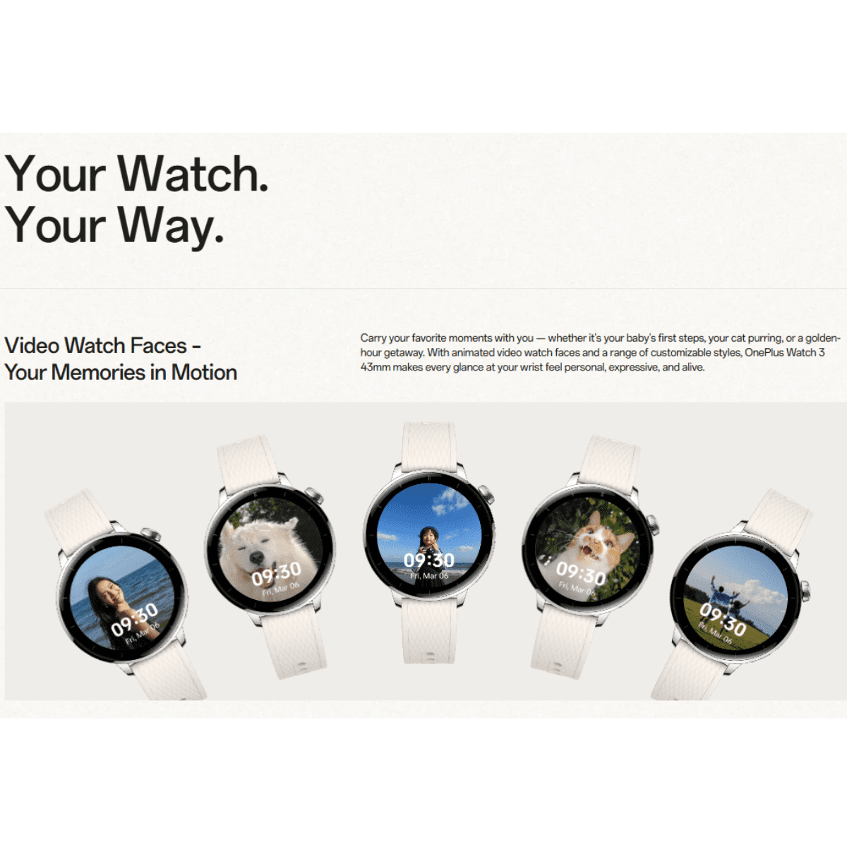 OnePlus Watch 3 43mm Smart Watch 1.32inches AMOLED Display Up to 60h Battery Life Wear OS by Google GPS NFC Global Version,Silver