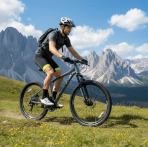 26" Mountain Bike, High Carbon Steel Frame & Dual Disc Brakes, for Trail & Commute, Adult Men Women