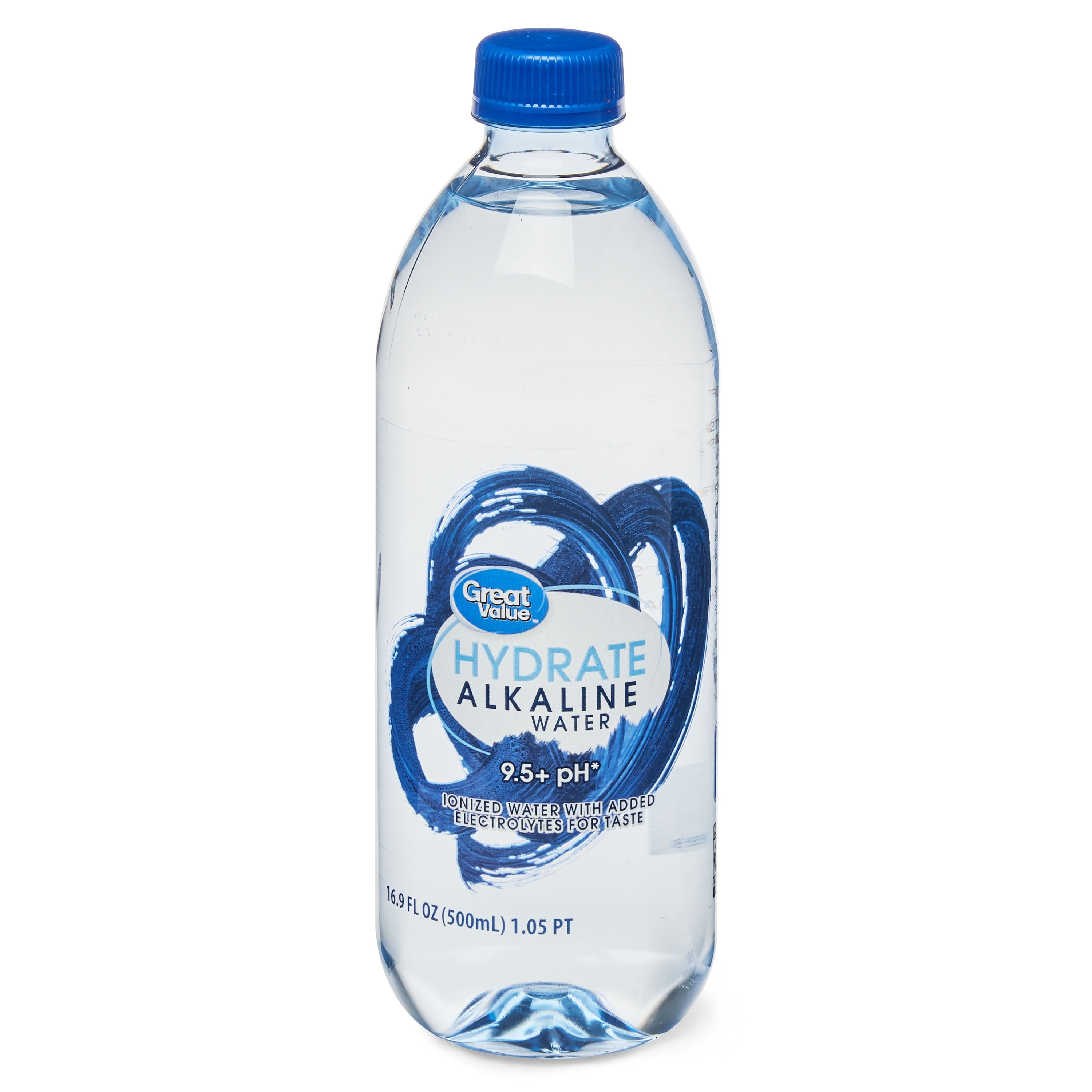 Great Value Hydrate Alkaline Water, 16.9 fl oz, 15 Count Bottles