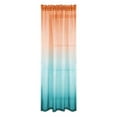 thumbnail image 4 of Saffron and Blue Curtains for Bedroom Decor Set of 2 Single Panel Pocket Window Voile Pastel Sheer Ombre Rainbow Curtain for Room Decoration Teen Princess, 4 of 6
