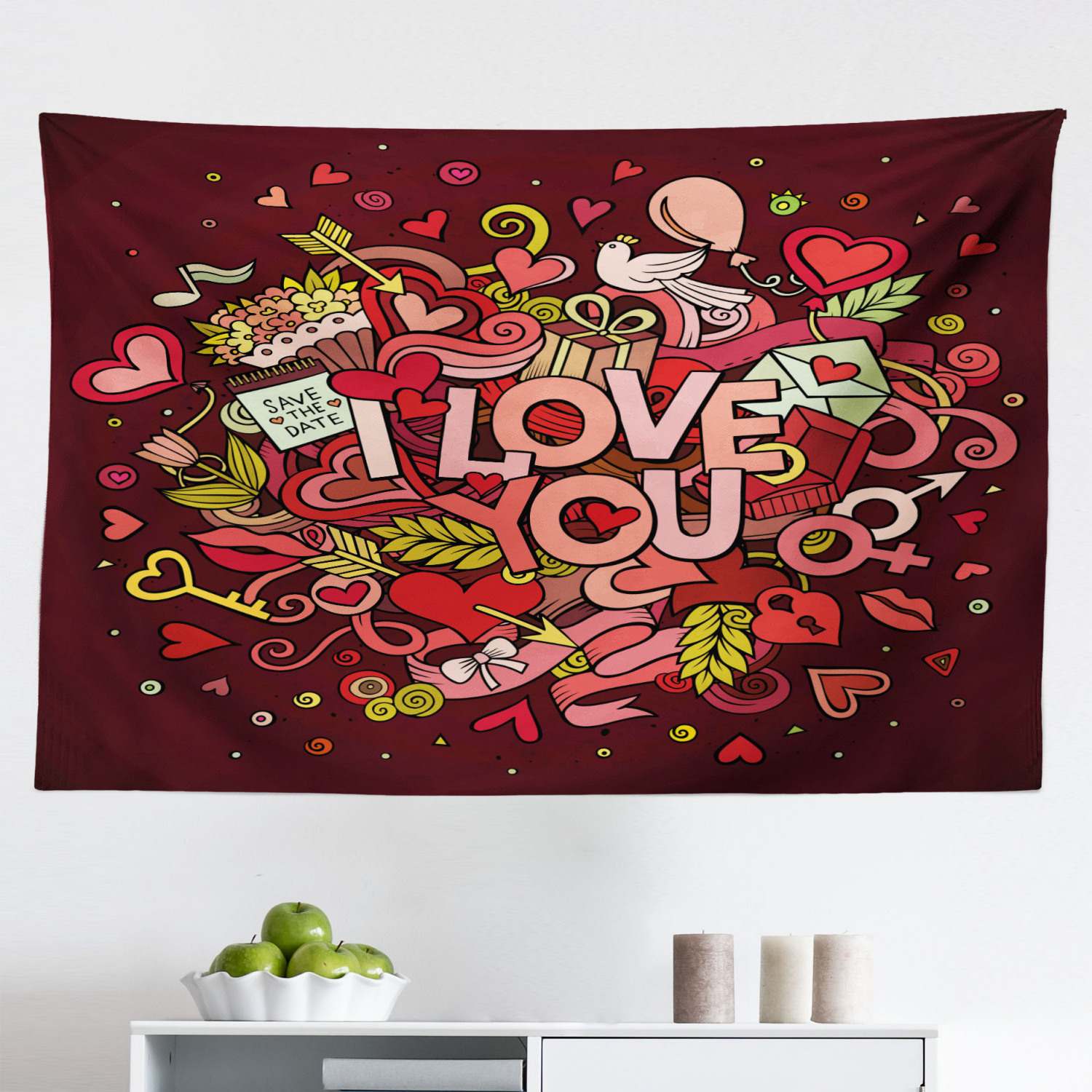 Image showcasing Damask Tapestry, Baroque Style Victorian Renaissance Pattern with ...