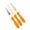 Orange, variant on Frosting Spatula,Cake Knife,3 Pieces of Cake Angled Spatula,Cake Cream Spatulas,with Stainless Steel, Professional Cake Decorating, Pastry & Baking, Icing Frosting Cream(Green)
