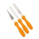 thumbnail image 2 of Paleta Pequeña De Acero Inoxidable Juego de 3 espátulas para hornear: espátula para cremar, espátulas rectas y curvas, cuchillo alisador para decorar pasteles (naranja) JASKFLY, 2 of 7