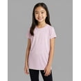 thumbnail image 3 of Real Essentials 5 Pack: Girls' Short Sleeve Dry-Fit Athletic T-Shirt - Active Gym Crew Neck Tops for Teens Kids (Ages 4-16), 3 of 7