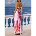 thumbnail image 6 of Women Y2k Strapless Maxi Dress Floral Print Tube Long Dress Boho Beach Sundress Going Out Streetwear Pink S, 6 of 8