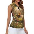 thumbnail image 4 of Whosucclay Chick Flower Design Golf Shirt for Women, Breathable Sleeveless Golf Tennis Shirts Half Zip Anti Wrinkle Workout Tank Tops, 4 of 7