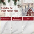 thumbnail image 7 of Christmas Snowman Valances for Windows, 42 x 18in, Farmhouse Winter Snowflake Xmas Tree Rod Pocket Kitchen Valance Curtain Light Filtering Window Treatments for Living Room Bedroom, 1 Panel, 7 of 7