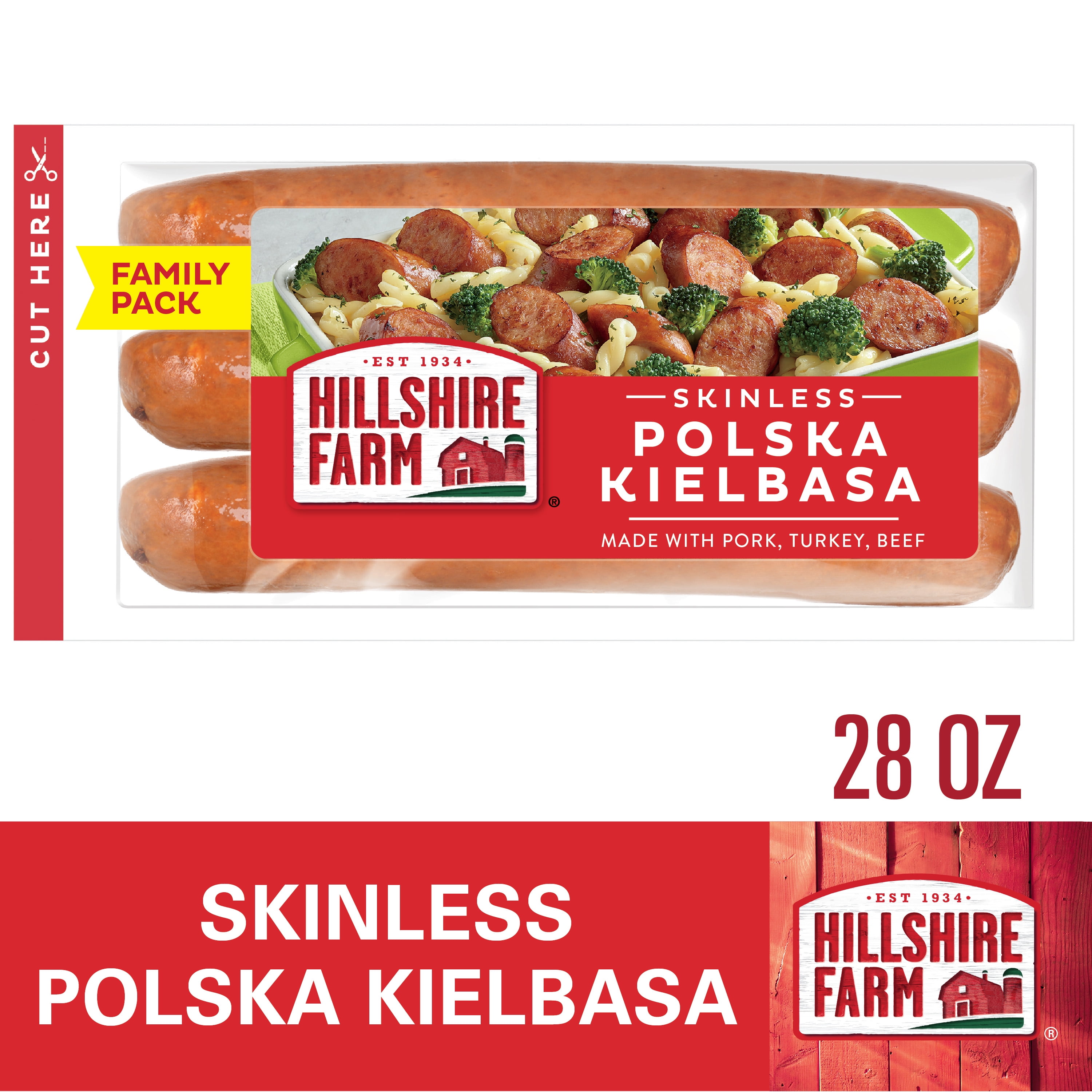 Hillshire Farm Skinless Polska Kielbasa Smoked Sausage Family Pack 28 Oz Walmart Com Walmart Com