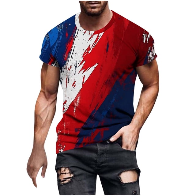 Camisetas de Manga Larga de los Hombres de Algodón Impresión Fallow Cuello Redondo Camiseta de Manga Corta, Unisex Casual Moda Superior, Mano Lavado Primavera Verano