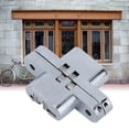 thumbnail image 3 of Heavy Duty Door Hinge 180 Degree Concealed Folding Gate Hinge Hardware Accessory(16*70mm), 3 of 8