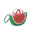 thumbnail image 1 of Bolso de sandía, bolso tejido, bolso de viaje elegante y encantador, bolso cruzado, forma de fruta de verano para niñas de playa de verano diarias, 1 of 8