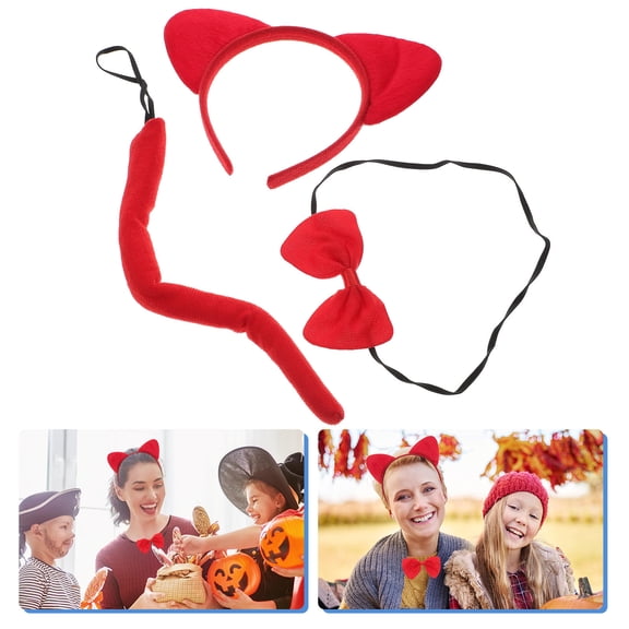 FENGGUIQU 3Pcs Plush Fox Costume Accessories Set for Ears and Tail