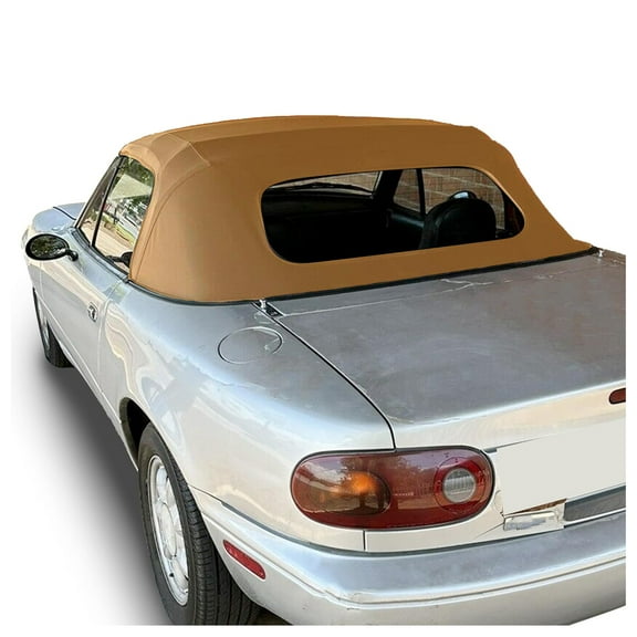 Kojem Convertible Soft Top for 1990-2005 Mazda Miata with Heated Glass Window Sailcloth Vinyl Tan