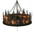 thumbnail image 5 of Meyda 125745 45 in. Tall Pines with Fan Light Chandel-Air, Oil Rubbed Bronze & Silver Mica, 5 of 5