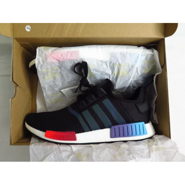 Size 10.5 Ad-id-as ORIGINALS Men's NMD R1 Sneaker Shoes Black Red Blue