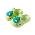 thumbnail image 3 of GPOECD Kids Clogs Cartoon Indoor Outdoor Beach Slides for Toddlers Summer Breathable Footwear Kids Slippers,06_Green,18-24 Months, 3 of 9