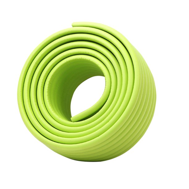 Espesar en forma de W Mesa de seguridad para bebés Borde Protector de esquina Cojín de protección Tira de parachoques anticolisión (Verde)