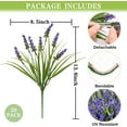 thumbnail image 5 of Waipfaru 20 Bundles Artificial Lavender Plants Outdoor, UV Resistant Fake Flowers,Realistic Faux Plastic Lavender Shrubs for Porch Garden Window Box Home Decor (Purple), 5 of 7