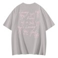 thumbnail image 2 of NAMTYQX Womens T Shirts Print Print Trendy Plus Size Comfy Soft Stretch Short Sleeve Crewneck Womens Blouses Light Gray Size XL, 2 of 4