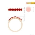 thumbnail image 5 of ANGARA Natural Half Eternity Seven Stone 1.05 ct Ruby Wedding Ring in 14K Rose Gold for Women (Size-3mm) | July Birthstone, Birthday, Anniversary, Jewelry Gift for Women | Natural Ruby Ring, 5 of 9