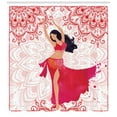 thumbnail image 3 of Ambesonne Oriental Shower Curtain, Belly Dancer Woman, 69"Wx70"L, Pink Vermilion, 3 of 3