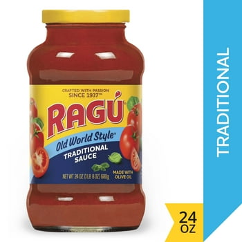 Ragu Old World Style Traditional Sauce, Made with Olive Oil, Perfect for Italian Style Meals at Home, 24 OZ