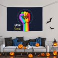 thumbnail image 3 of DouZhe Rainbow Lgbt Pride Love is Love Sign Banner, Hanging Banners Backdrop Festive Party Decor for Indoor Outdoor, 47 x 71 Inches, 3 of 7
