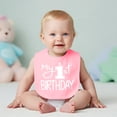 thumbnail image 3 of Babero para Bebé Aiden's Corner Mi Primer Cumpleaños Algodón Rosa, 3 of 8