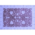 thumbnail image 1 of Ahgly Company Machine Washable Indoor Rectangle Oriental Blue Modern Area Rugs, 8' x 10', 1 of 4