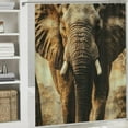 thumbnail image 6 of Autua Elephant Grass Trees Shower Curtain Set with Hooks Washable Bathroom Curtain 36"x72, 6 of 7