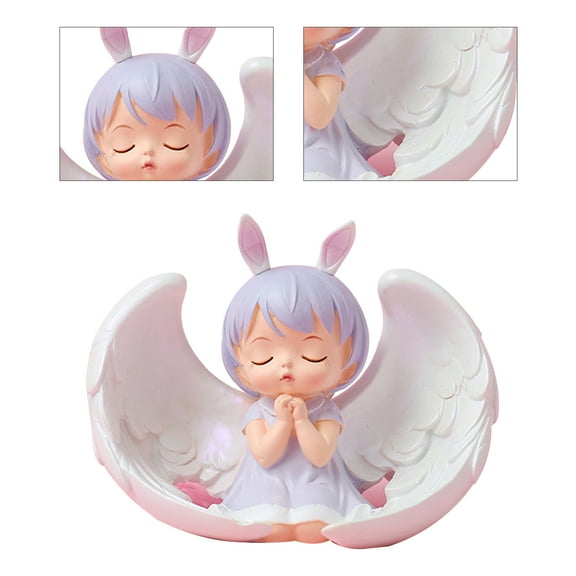 FRCOLOR 1pc Adorable Doll Cake Adornment Vivid Praying Angel Model Cake Baking Decor