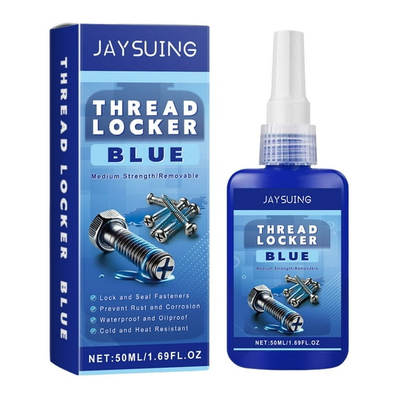 Thread Locker Blue - Removable Threadlocker Metal Glue for Nuts, Bolts, Fasteners Medium Strength Screw Compound to Prevent Loosening & Corrosion 1.69 Oz/50 ml