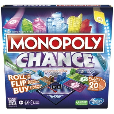 Monopoly Chance Board Game, Fast-Paced Monopoly Game, 20 Min. Average, Ages 8 