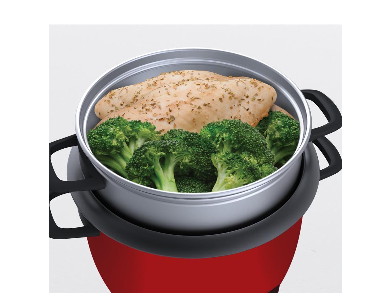 AROMA® 14-Cup (Cooked) / 3Qt. Rice & Grain Cooker, Red, New, ARC-747 ...