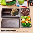 thumbnail image 1 of Cergrey Sushi Lunch Box, Lunch Box, Natural Wooden Lunch Box Double Layer Rectangle Food Container for Picnic Sushi Bento, 1 of 12